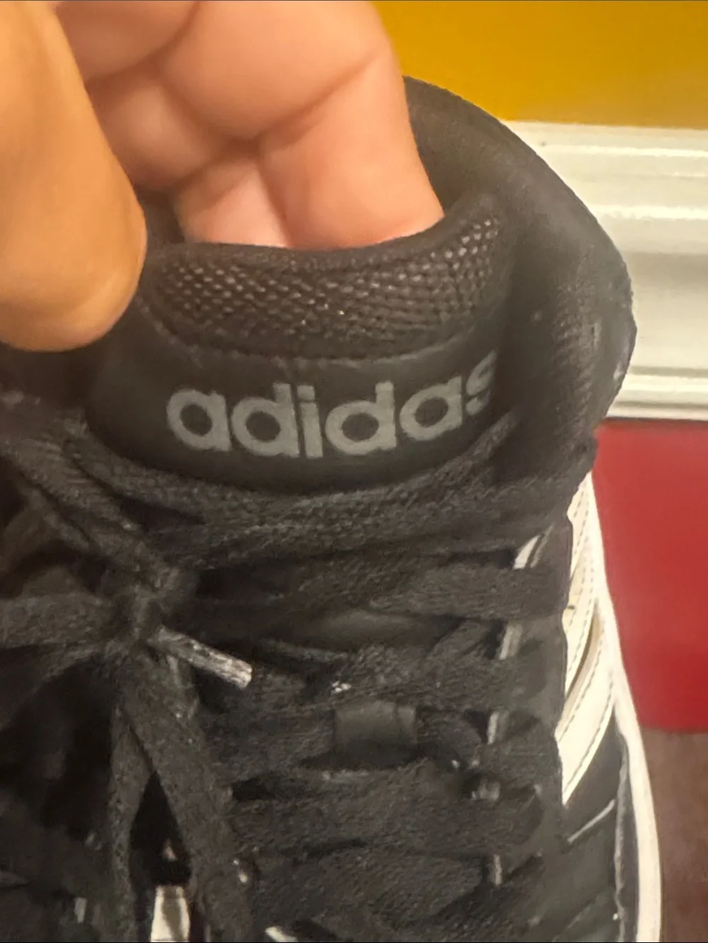 adidas 3.0 Hoops Kids Black & White Mid-Top Sneakers